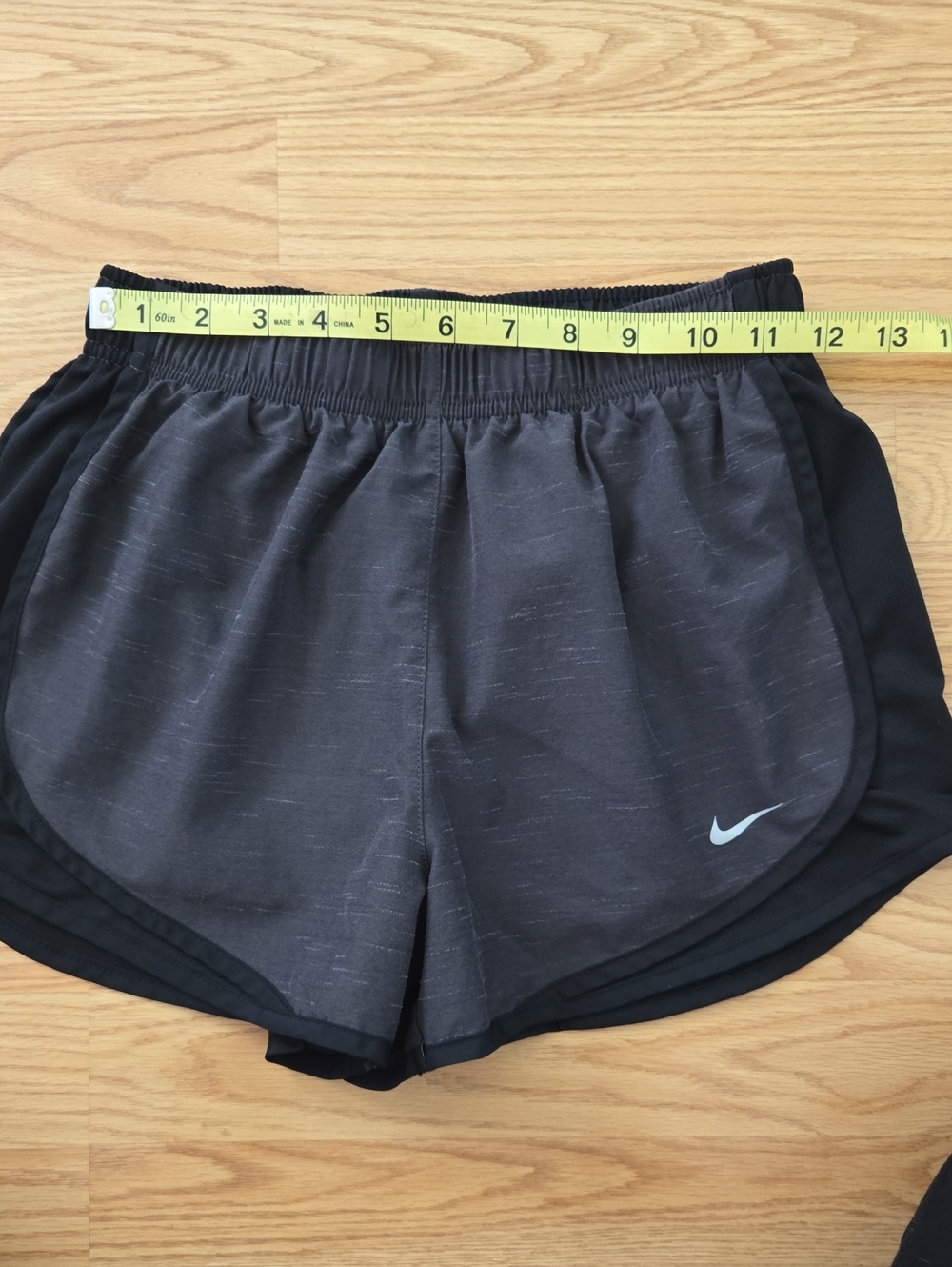 Nike Women's Black & Charcoal Athletic Shorts - Picture 6 of 7